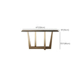 Sleek Black Stone Top Gold Abstract Frame Console Table Image - 11