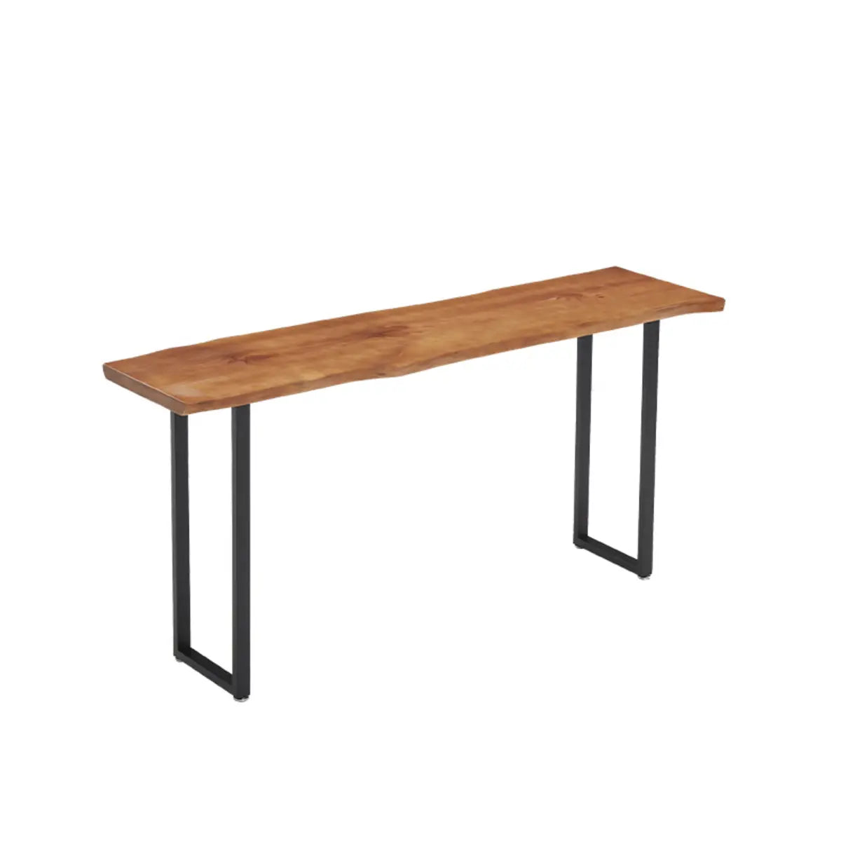 Sleek Brown Slim Rectangular Wood Large Bar Table Image - 5