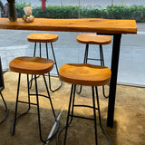 Sleek Brown Slim Rectangular Wood Large Bar Table Image - 6