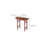 Sleek Double Pedestal Rectangle Mahogany Console Table Image - 14