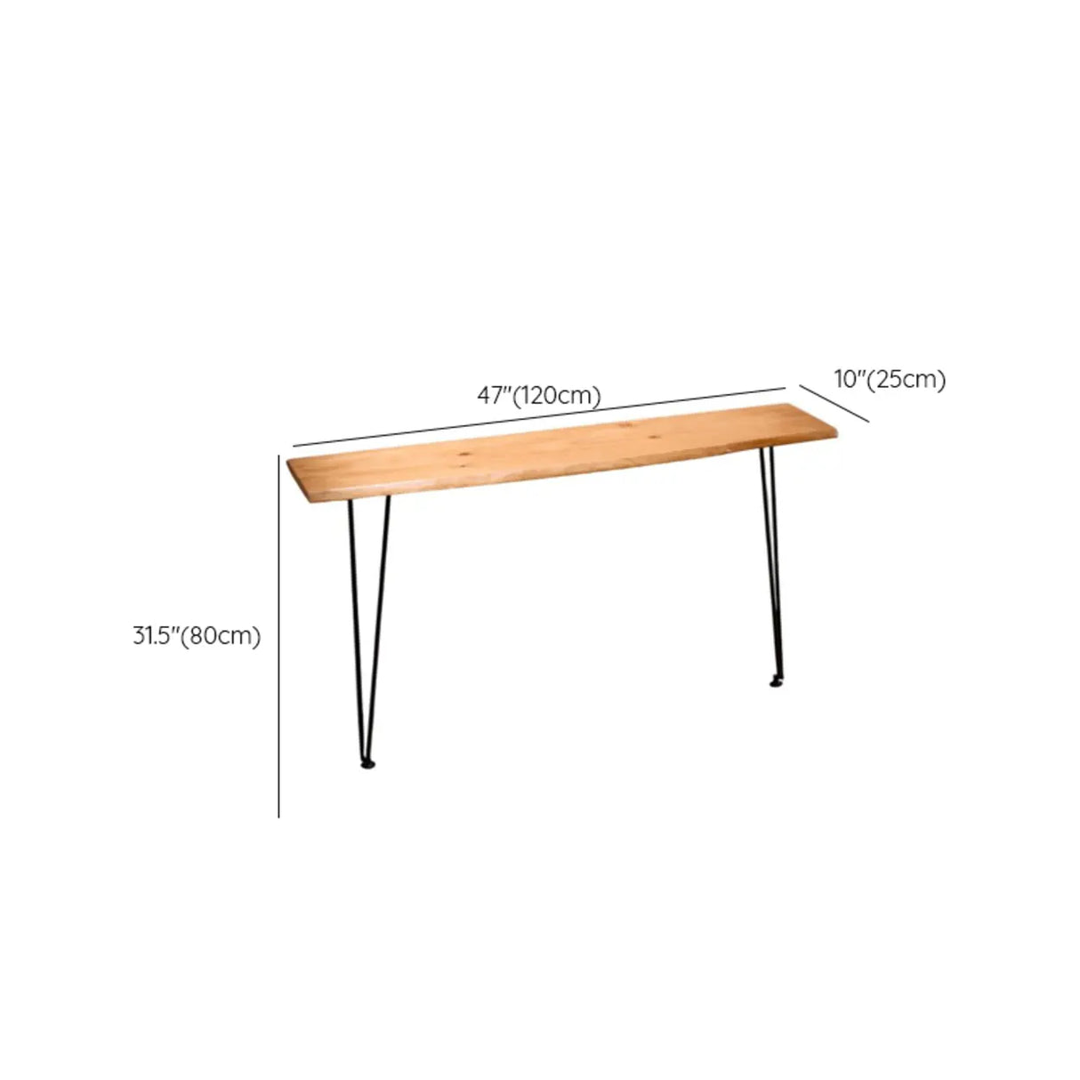 Sleek Double Pedestal Wood Natural Entry Console Table Image - 11