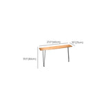 Sleek Double Pedestal Wood Natural Entry Console Table Image - 13
