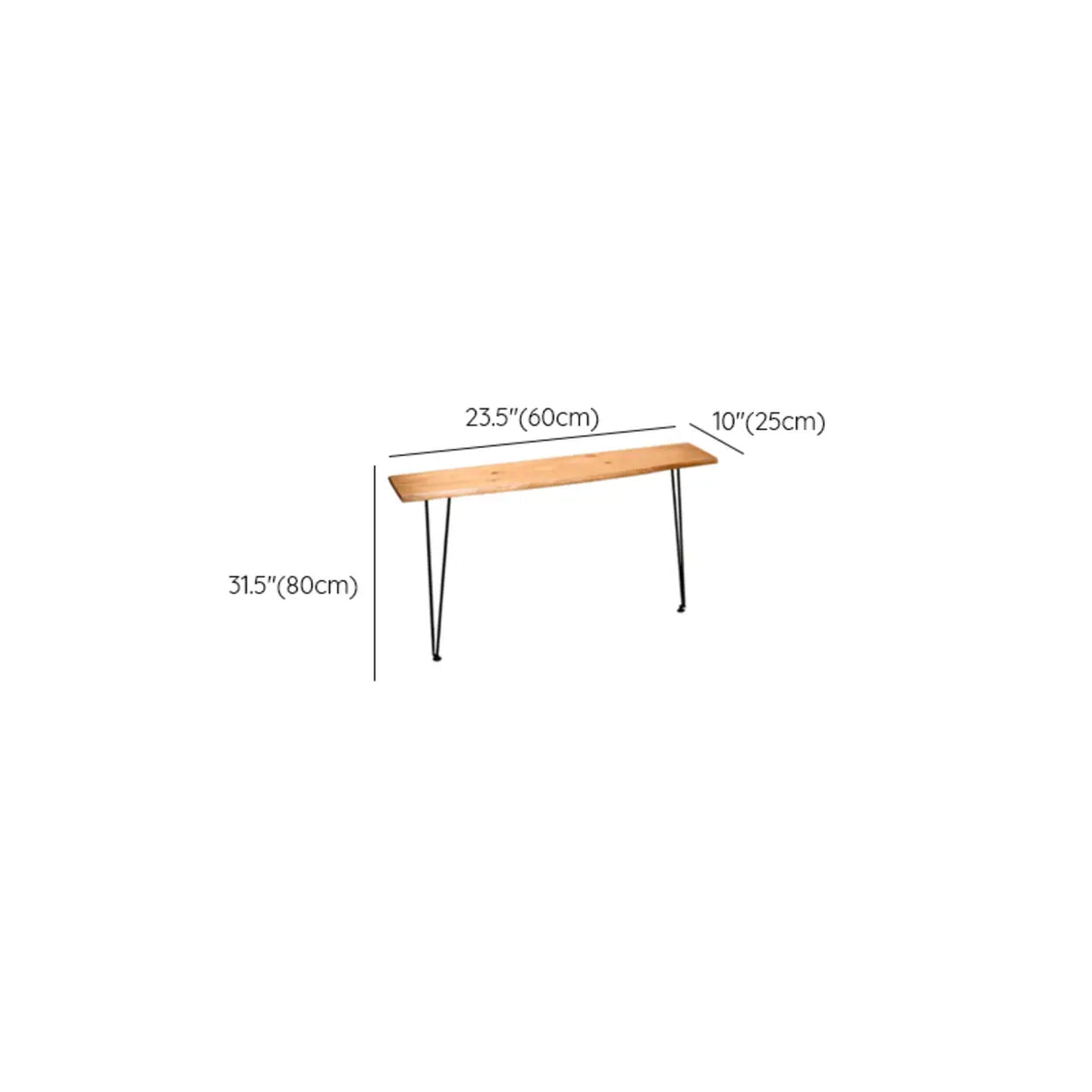 Sleek Double Pedestal Wood Natural Entry Console Table Image - 13