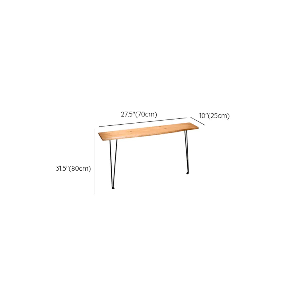 Sleek Double Pedestal Wood Natural Entry Console Table Image - 9