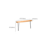Sleek Double Pedestal Wood Natural Entry Console Table Image - 9