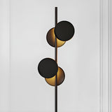 Sleek Dual Disc Shades Vertical Modern Floor Lamp Image - 4