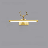 Sleek Gold Deer Antler LED Vanity Mirror Light Image - 12