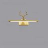 Sleek Gold Deer Antler LED Vanity Mirror Light Image - 12