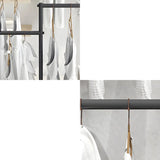 Sleek Gold Metal Free Standing Round Base Coat Rack Image - 12