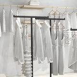 Sleek Gold Metal Free Standing Round Base Coat Rack Image - 14