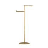 Sleek Gold Metal Free Standing Round Base Coat Rack Image - 9