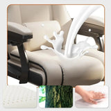 Sleek High-Back Leather Steel Adjustable Executive Chair Image - 14