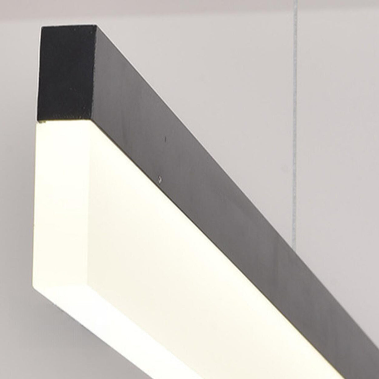 Sleek Linear Black LED Pendant Light Kitchen Island Image - 14