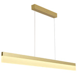 Sleek Linear Black LED Pendant Light Kitchen Island Image - 5