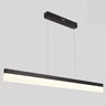 Sleek Linear Black LED Pendant Light Kitchen Island Image - 7