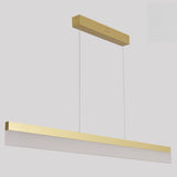Sleek Linear Black LED Pendant Light Kitchen Island Image - 8
