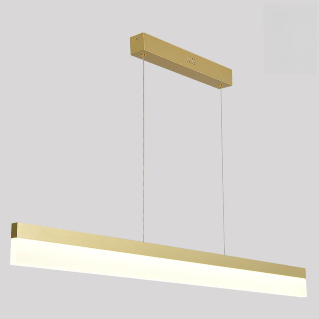 Sleek Linear Black LED Pendant Light Kitchen Island Image - 9