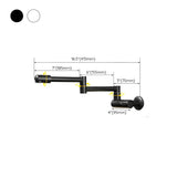 Sleek Low Arc Chrome Wall-Mounted Folding Kitchen Faucet Image - 14