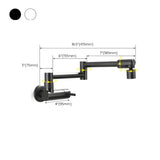 Sleek Low Arc Chrome Wall-Mounted Folding Kitchen Faucet Image - 15
