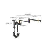 Sleek Low Arc Chrome Wall-Mounted Folding Kitchen Faucet Image - 16