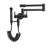 Sleek Low Arc Chrome Wall-Mounted Folding Kitchen Faucet Image - 4