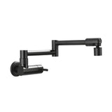 Sleek Low Arc Chrome Wall-Mounted Folding Kitchen Faucet Image - 6