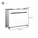 Sleek MDF Hallway White Adjustable Shoe Storage Cabinet Image - 18