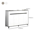 Sleek MDF Hallway White Adjustable Shoe Storage Cabinet Image - 19