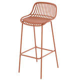 Sleek Mesh Low Back Saddle Acrylic Footrest Bar Stool Image - 10