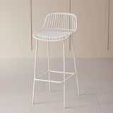 Sleek Mesh Low Back Saddle Acrylic Footrest Bar Stool Image - 2
