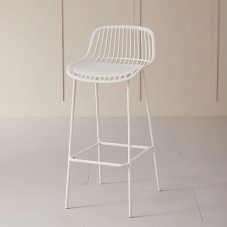Sleek Mesh Low Back Saddle Acrylic Footrest Bar Stool Image - 2