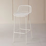 Sleek Mesh Low Back Saddle Acrylic Footrest Bar Stool Image - 2