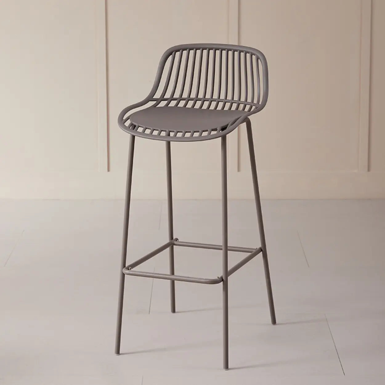 Sleek Mesh Low Back Saddle Acrylic Footrest Bar Stool Image - 3