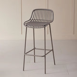 Sleek Mesh Low Back Saddle Acrylic Footrest Bar Stool Image - 3