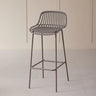 Sleek Mesh Low Back Saddle Acrylic Footrest Bar Stool Image - 3