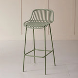 Sleek Mesh Low Back Saddle Acrylic Footrest Bar Stool Image - 5