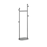 Sleek Metal Gold-White Tall Organizer Coat Rack with Shelf Image - 11