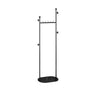 Sleek Metal Gold-White Tall Organizer Coat Rack with Shelf Image - 2