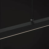 Sleek Minimalist Black Linear Kitchen Pendant Light Image - 9