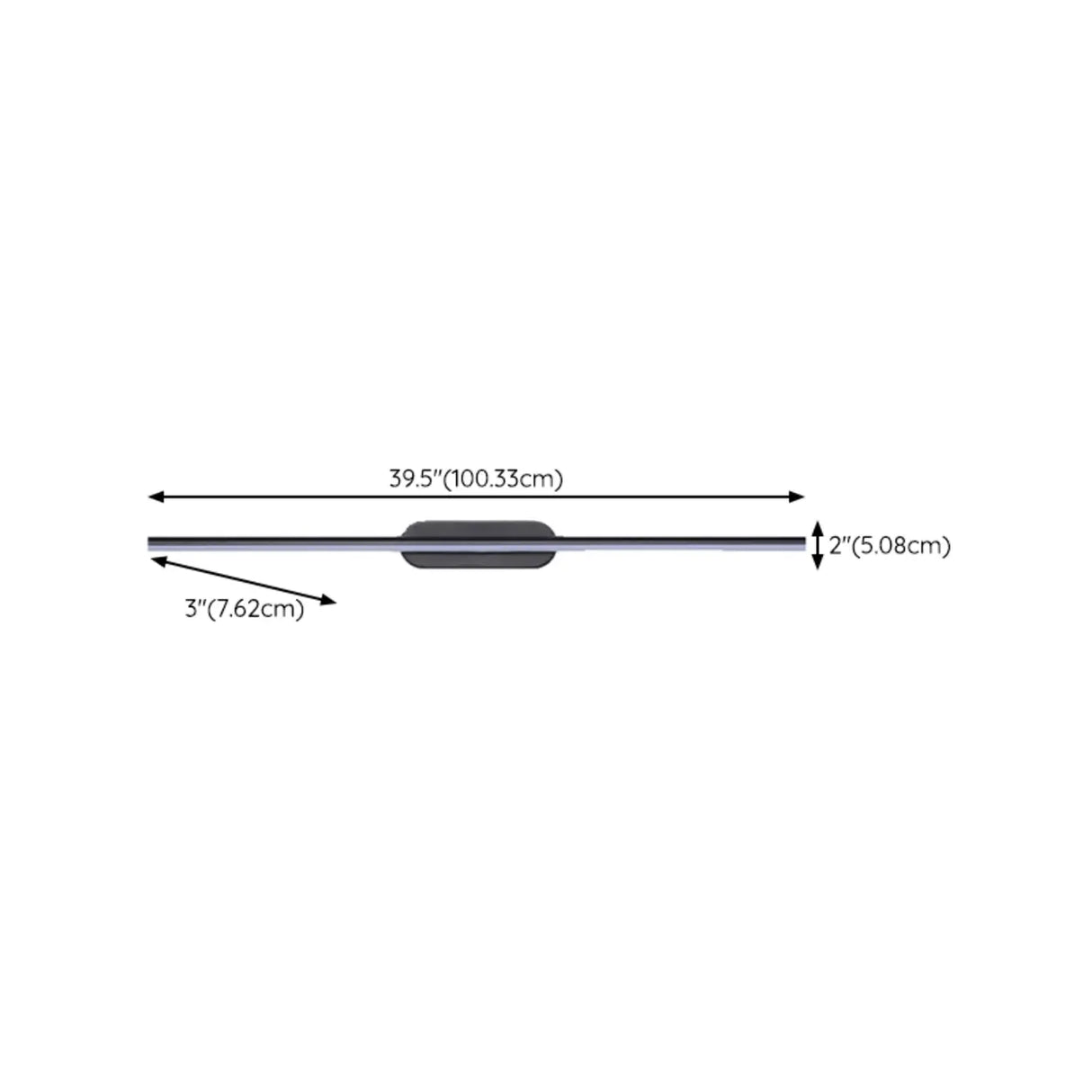 Sleek Minimalist Black Linear LED Vanity Light Image - 16
