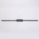 Sleek Minimalist Black Linear LED Vanity Light Image - 6