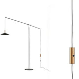 Sleek Modern Long Arm and Black Cone Floor Lamp Image - 9