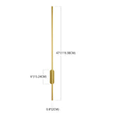 Sleek Modern Long Gold LED Wall Sconce Lights Image - 8