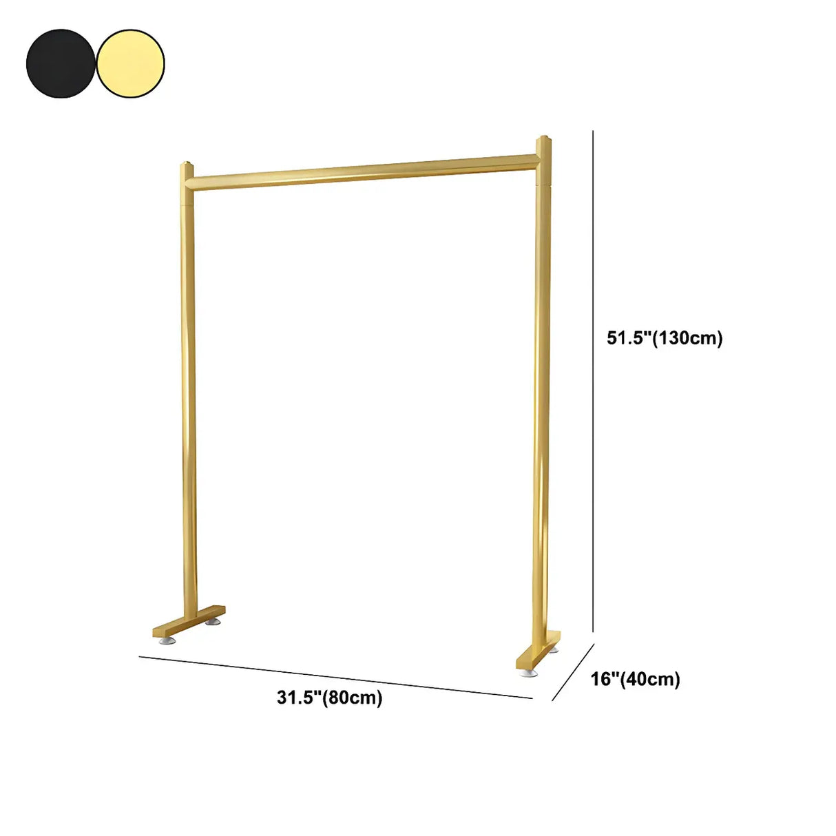 Sleek Modern Metal Gold Freestanding Bedroom Coat Rack 