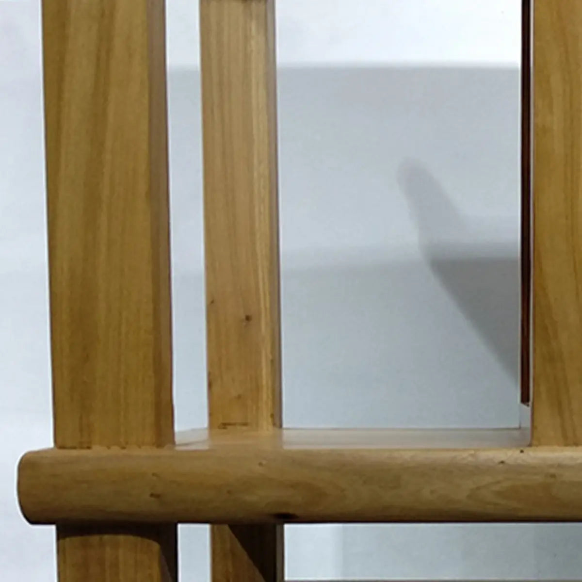 Sleek Natural Wood Console Table with Shelf and Cabinet Image - 5