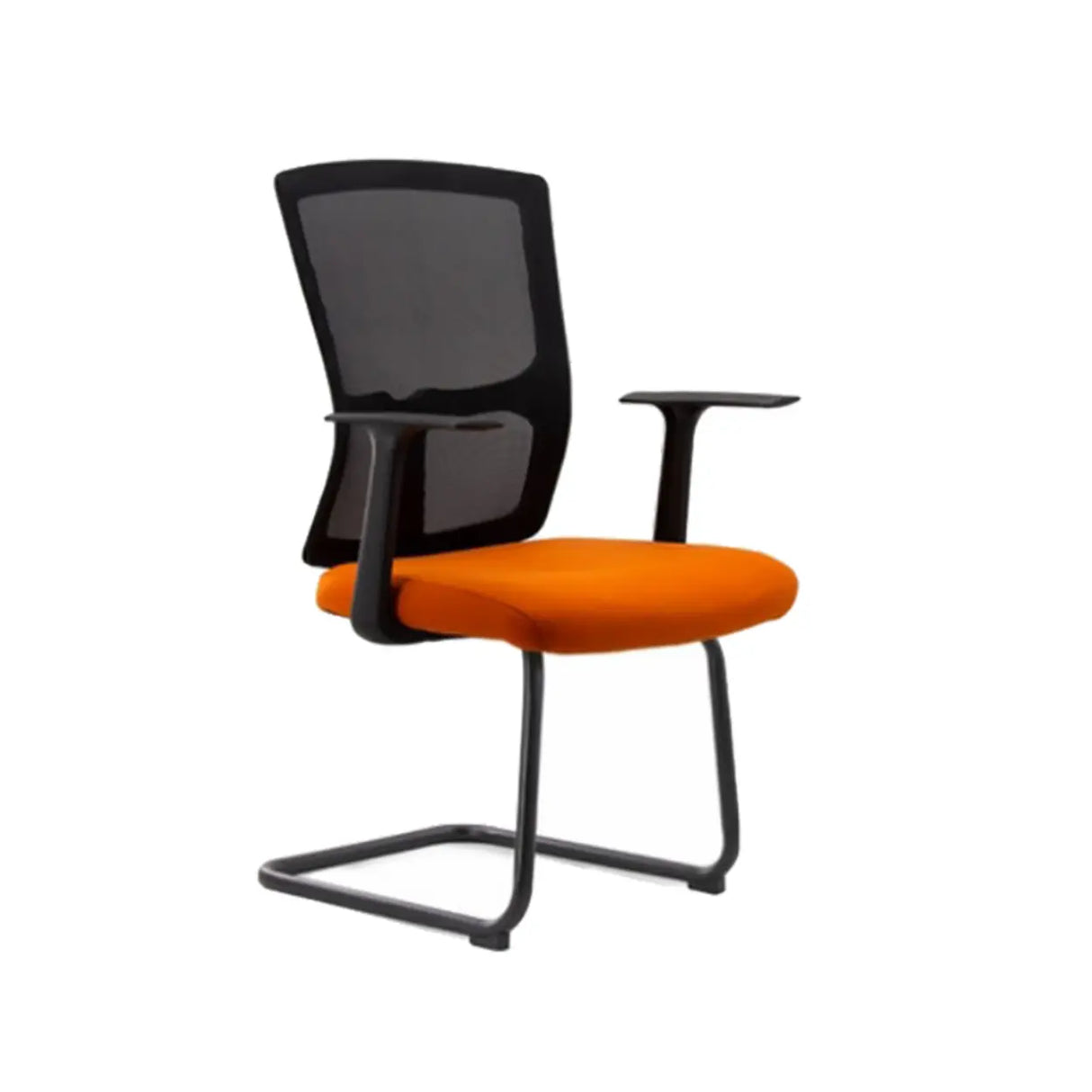 Sleek Orange Adjustable Ergonomic Mesh Seat Office Chair Image - 11
