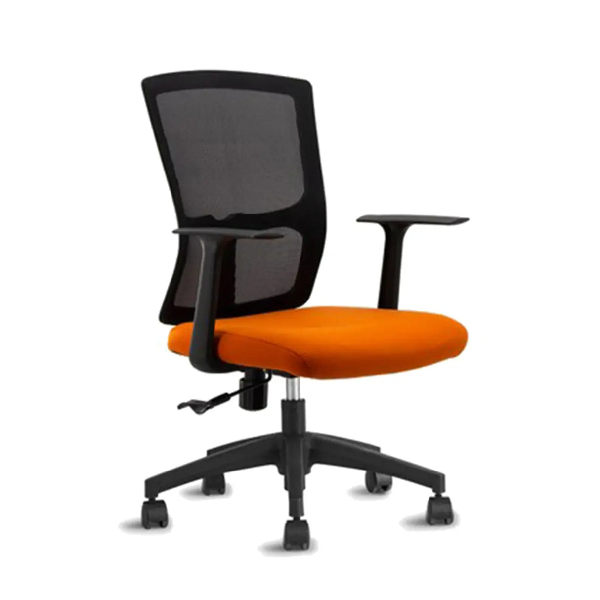 Sleek Orange Adjustable Ergonomic Mesh Seat Office Chair Image - 5