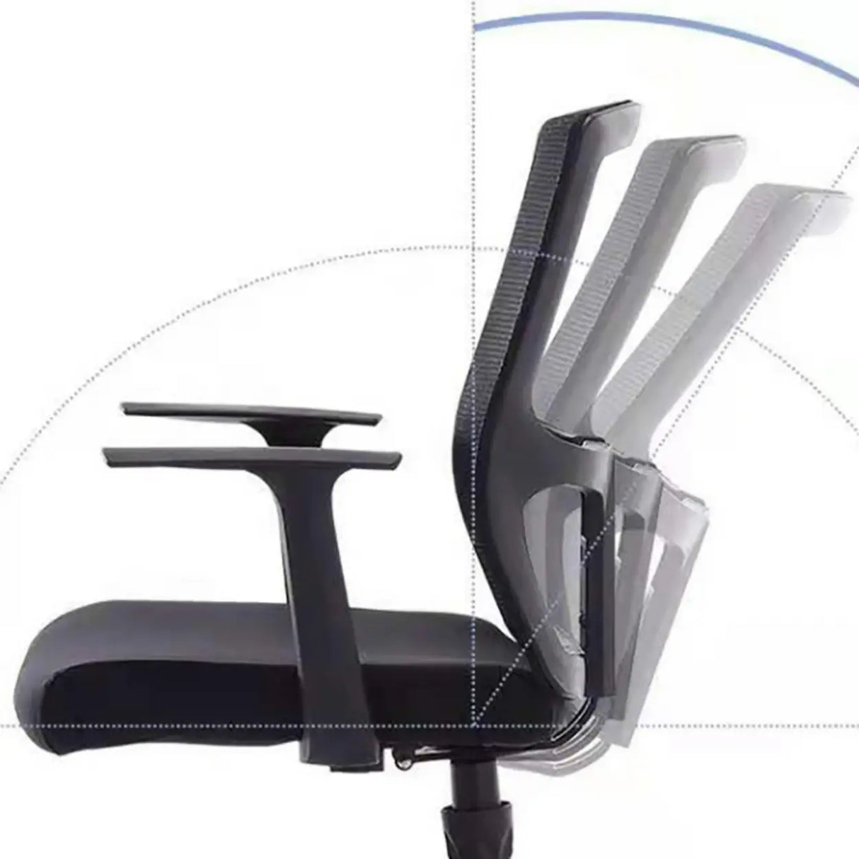 Sleek Orange Adjustable Ergonomic Mesh Seat Office Chair Image - 6