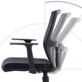 Sleek Orange Adjustable Ergonomic Mesh Seat Office Chair Image - 6
