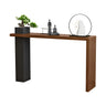 Sleek Rectangle Wood Black Modern Hall Console Table Image - 7
